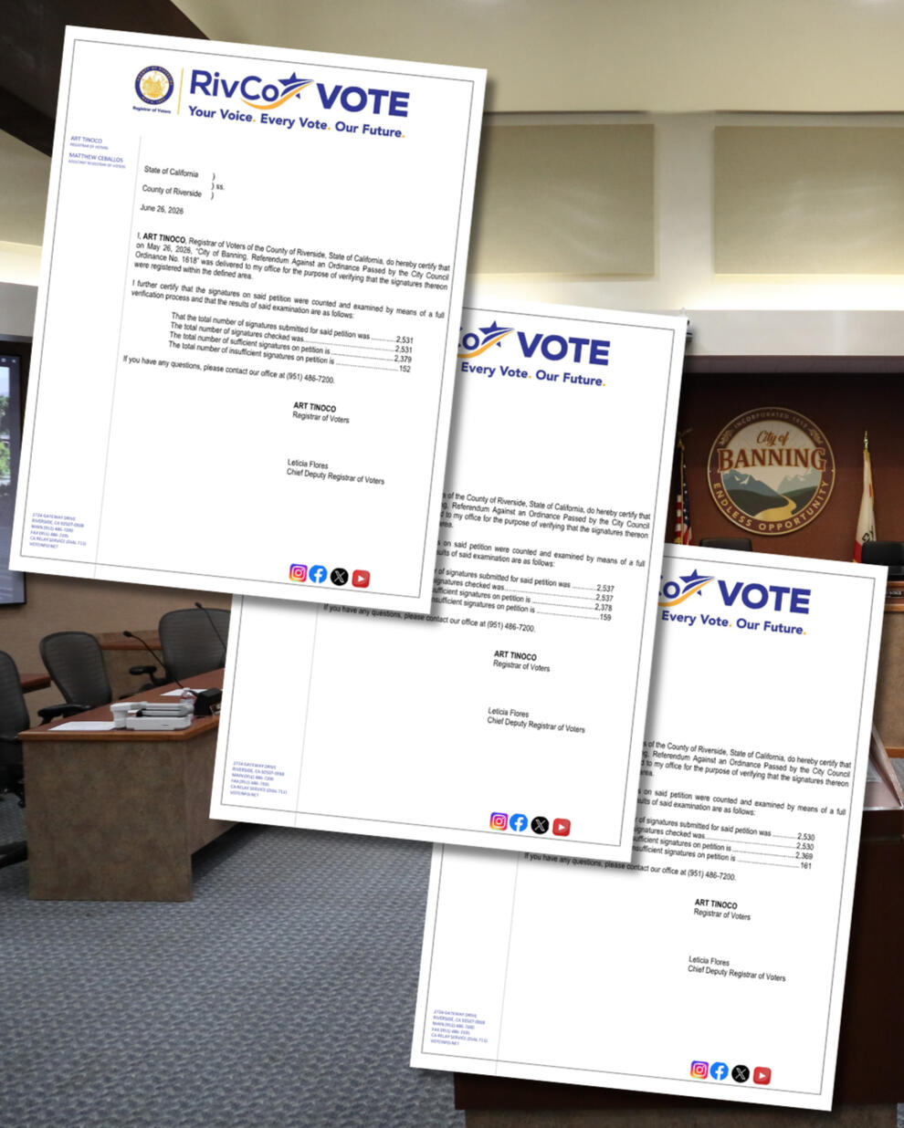 Official County Certification Confirms Referendum Victory